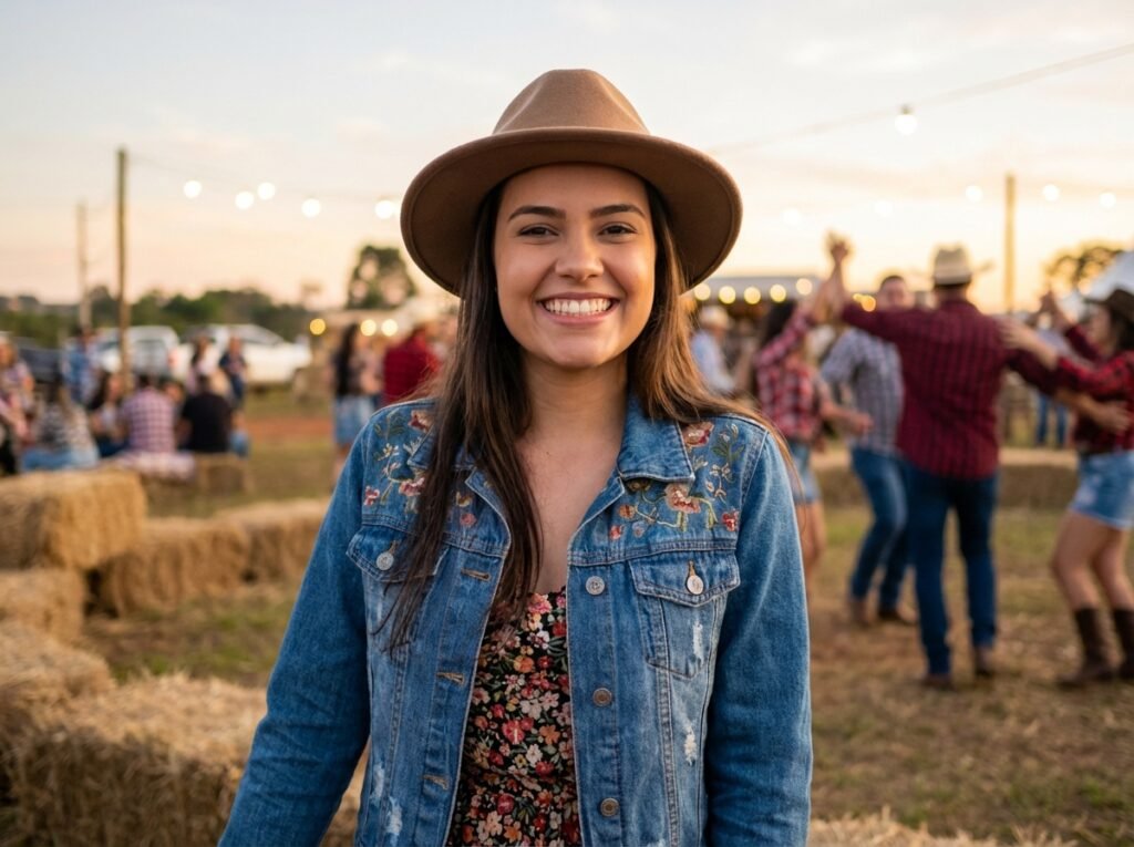 Chapeu country feminino para rosto Quadrado