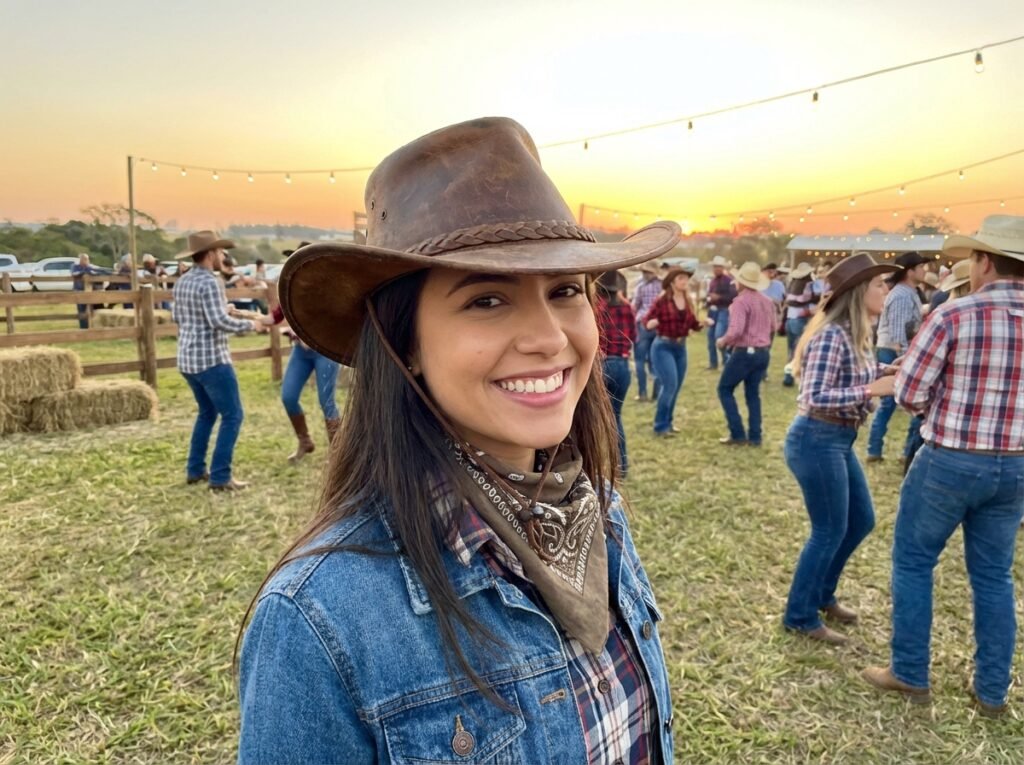 Chapeu country feminino para rosto Oval