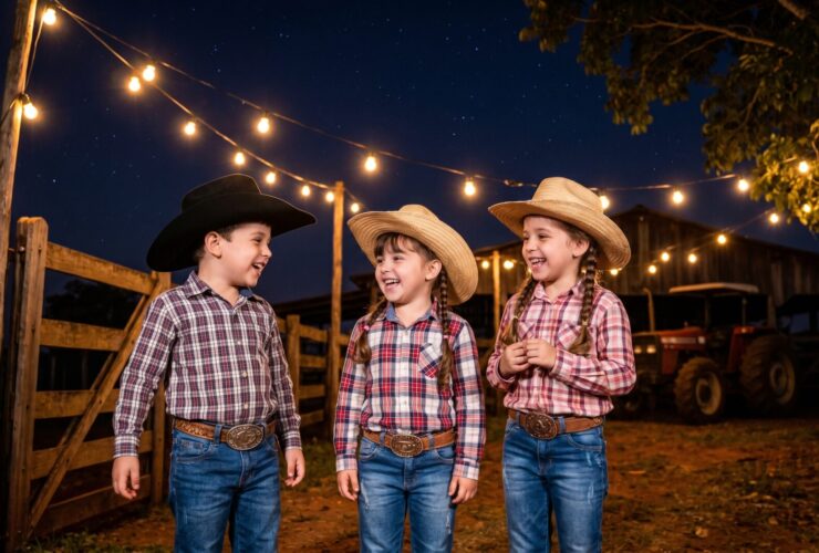 Look Country Infantil: os Melhores Conjuntos para Rodeio e Festa Junina