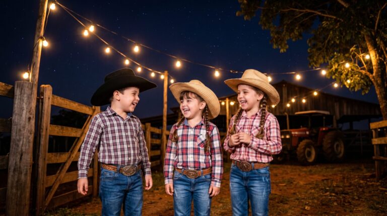 Look Country Infantil: os Melhores Conjuntos para Rodeio e Festa Junina